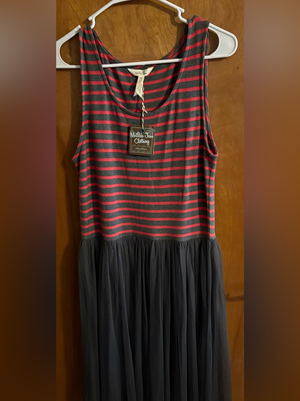 Matilda Jane women’s size Medium striped and tulle dress